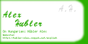 alex hubler business card